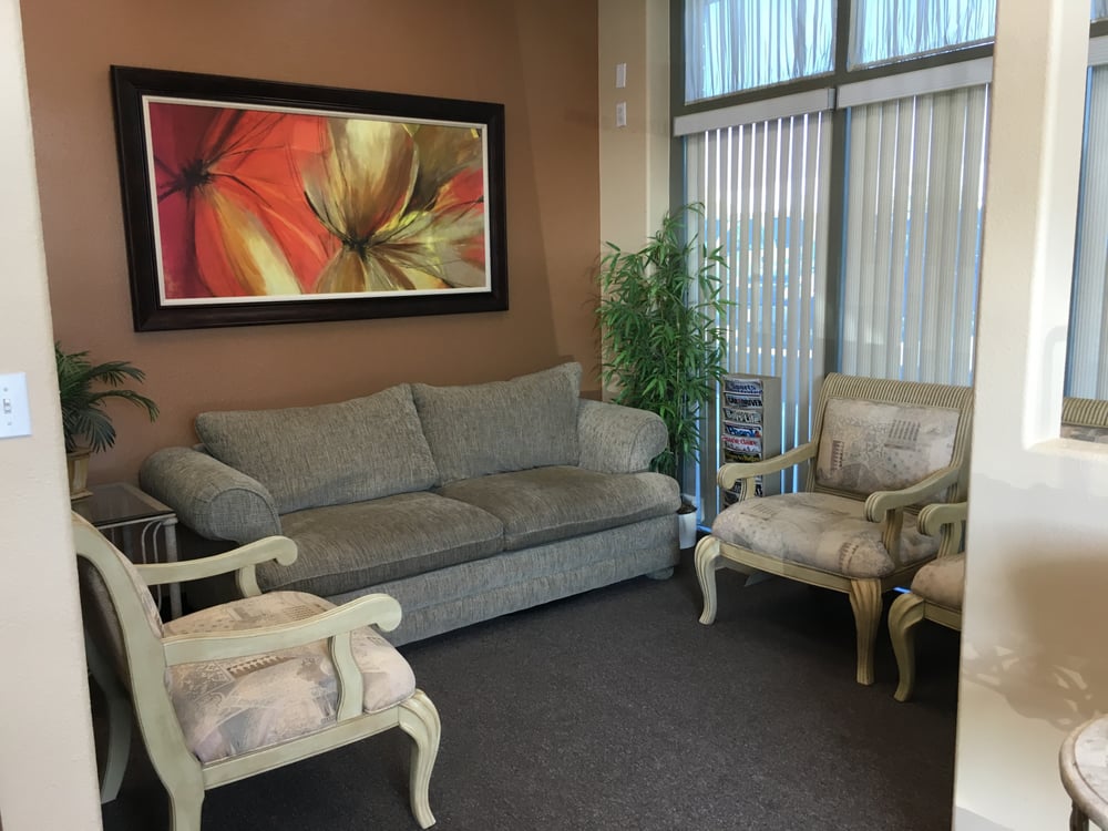 dental reception area before